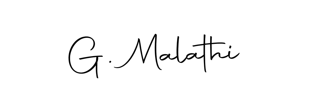 Create a beautiful signature design for name G. Malathi. With this signature (Autography-DOLnW) fonts, you can make a handwritten signature for free. G. Malathi signature style 10 images and pictures png