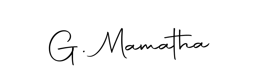 Create a beautiful signature design for name G. Mamatha. With this signature (Autography-DOLnW) fonts, you can make a handwritten signature for free. G. Mamatha signature style 10 images and pictures png
