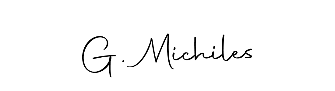 You should practise on your own different ways (Autography-DOLnW) to write your name (G. Michiles) in signature. don't let someone else do it for you. G. Michiles signature style 10 images and pictures png
