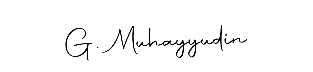 Design your own signature with our free online signature maker. With this signature software, you can create a handwritten (Autography-DOLnW) signature for name G. Muhayyudin. G. Muhayyudin signature style 10 images and pictures png