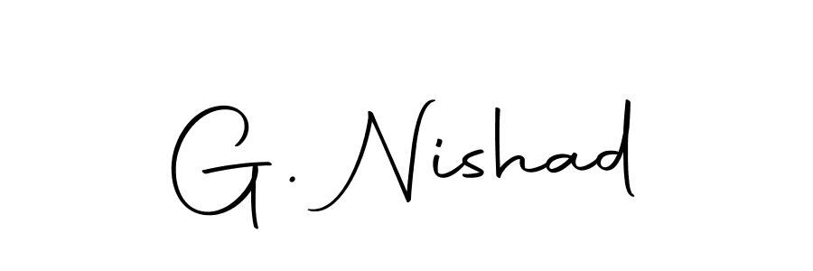 Use a signature maker to create a handwritten signature online. With this signature software, you can design (Autography-DOLnW) your own signature for name G. Nishad. G. Nishad signature style 10 images and pictures png