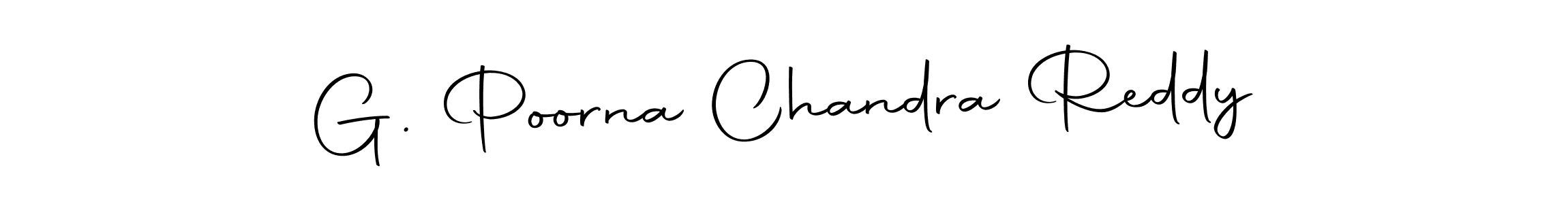 The best way (Autography-DOLnW) to make a short signature is to pick only two or three words in your name. The name G. Poorna Chandra Reddy include a total of six letters. For converting this name. G. Poorna Chandra Reddy signature style 10 images and pictures png