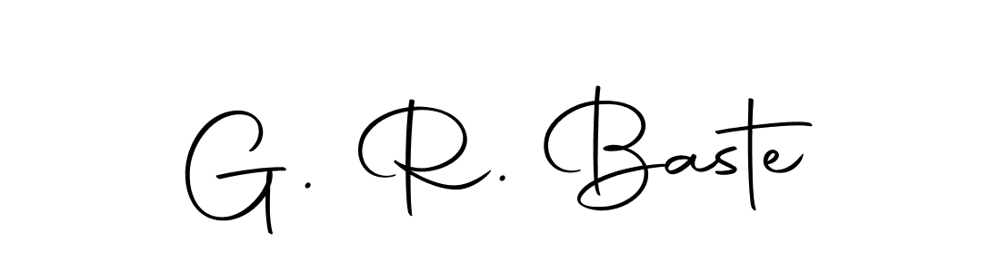 How to make G. R. Baste name signature. Use Autography-DOLnW style for creating short signs online. This is the latest handwritten sign. G. R. Baste signature style 10 images and pictures png