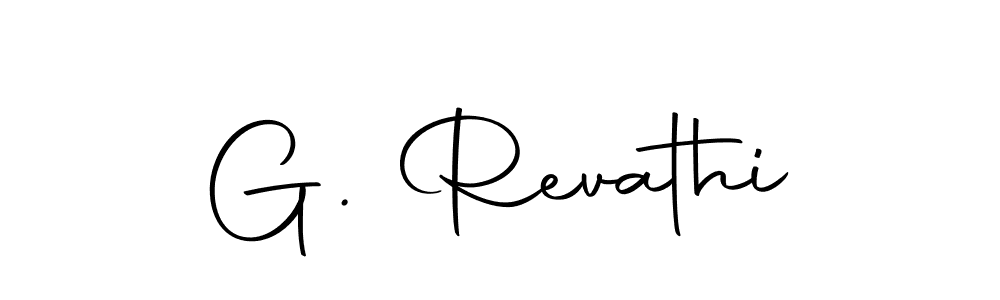 How to make G. Revathi name signature. Use Autography-DOLnW style for creating short signs online. This is the latest handwritten sign. G. Revathi signature style 10 images and pictures png