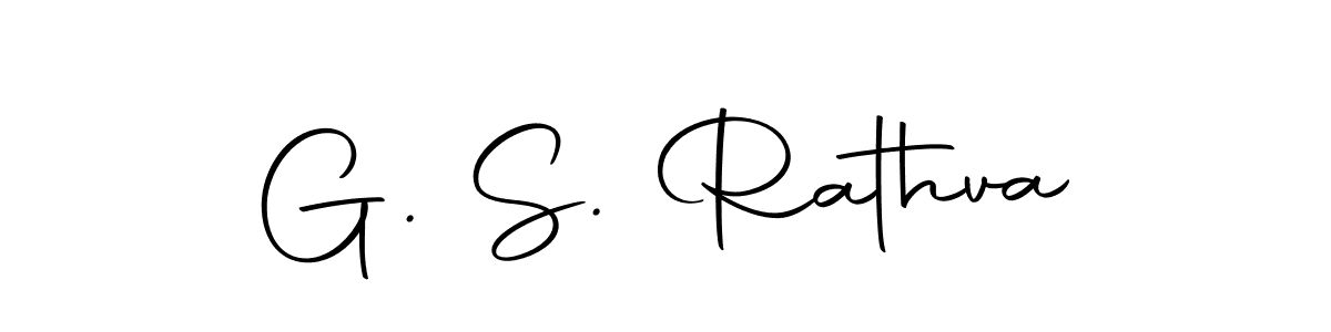 How to make G. S. Rathva name signature. Use Autography-DOLnW style for creating short signs online. This is the latest handwritten sign. G. S. Rathva signature style 10 images and pictures png