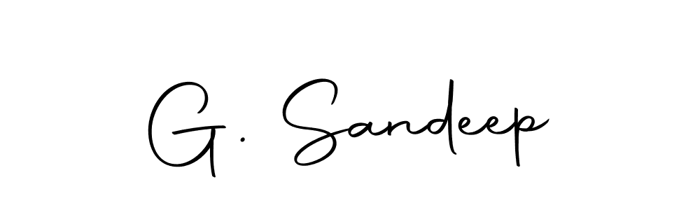 Create a beautiful signature design for name G. Sandeep. With this signature (Autography-DOLnW) fonts, you can make a handwritten signature for free. G. Sandeep signature style 10 images and pictures png