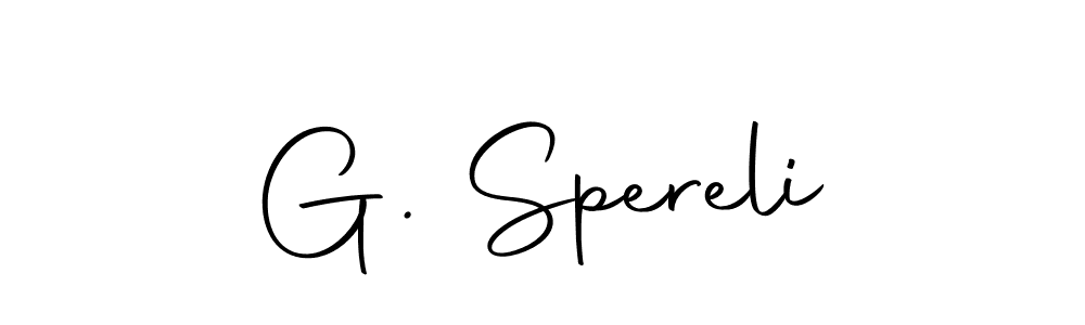 Also we have G. Spereli name is the best signature style. Create professional handwritten signature collection using Autography-DOLnW autograph style. G. Spereli signature style 10 images and pictures png