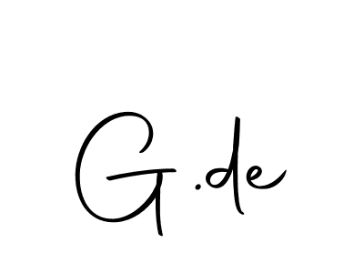 Also we have G.de name is the best signature style. Create professional handwritten signature collection using Autography-DOLnW autograph style. G.de signature style 10 images and pictures png