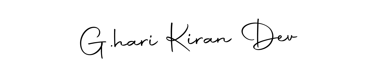 How to make G.hari Kiran Dev name signature. Use Autography-DOLnW style for creating short signs online. This is the latest handwritten sign. G.hari Kiran Dev signature style 10 images and pictures png