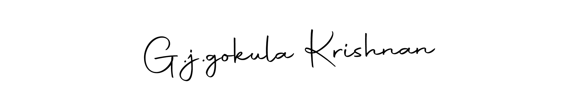 Design your own signature with our free online signature maker. With this signature software, you can create a handwritten (Autography-DOLnW) signature for name G.j.gokula Krishnan. G.j.gokula Krishnan signature style 10 images and pictures png