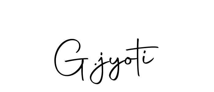 Use a signature maker to create a handwritten signature online. With this signature software, you can design (Autography-DOLnW) your own signature for name G.jyoti. G.jyoti signature style 10 images and pictures png