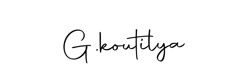 Design your own signature with our free online signature maker. With this signature software, you can create a handwritten (Autography-DOLnW) signature for name G.koutilya. G.koutilya signature style 10 images and pictures png