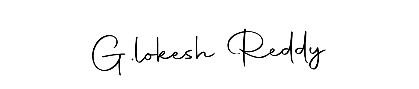 Design your own signature with our free online signature maker. With this signature software, you can create a handwritten (Autography-DOLnW) signature for name G.lokesh Reddy. G.lokesh Reddy signature style 10 images and pictures png