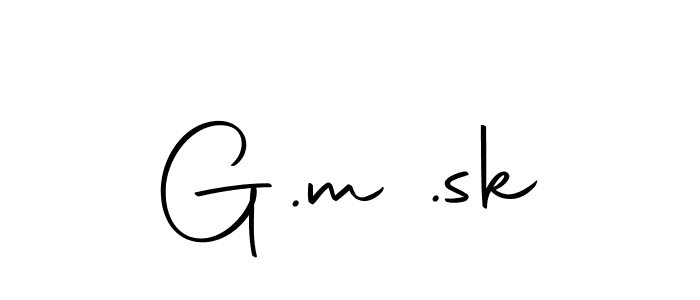 Also we have G.m .sk name is the best signature style. Create professional handwritten signature collection using Autography-DOLnW autograph style. G.m .sk signature style 10 images and pictures png