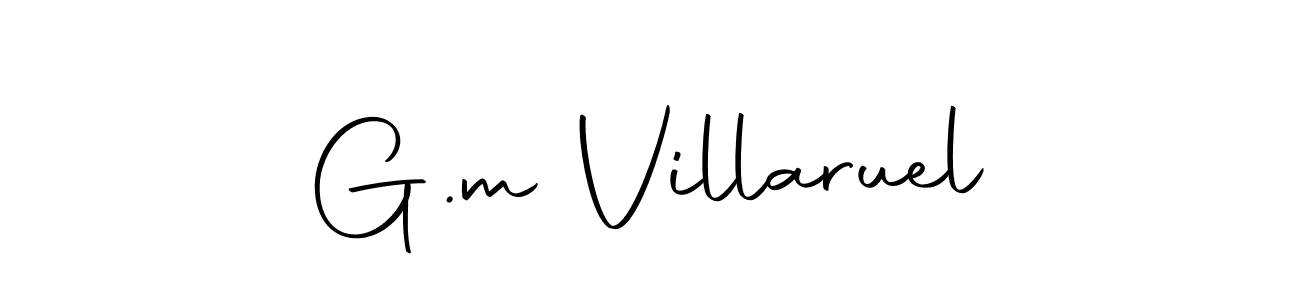 Make a beautiful signature design for name G.m Villaruel. With this signature (Autography-DOLnW) style, you can create a handwritten signature for free. G.m Villaruel signature style 10 images and pictures png