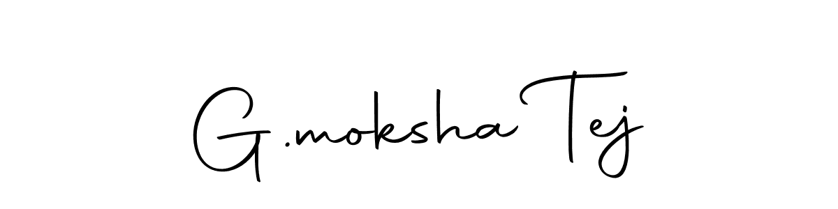 The best way (Autography-DOLnW) to make a short signature is to pick only two or three words in your name. The name G.moksha Tej include a total of six letters. For converting this name. G.moksha Tej signature style 10 images and pictures png