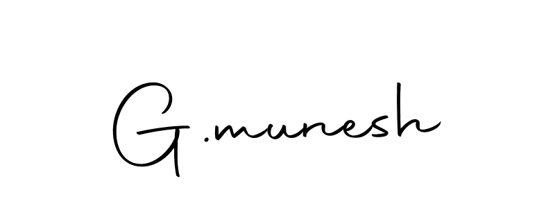 You should practise on your own different ways (Autography-DOLnW) to write your name (G.munesh) in signature. don't let someone else do it for you. G.munesh signature style 10 images and pictures png