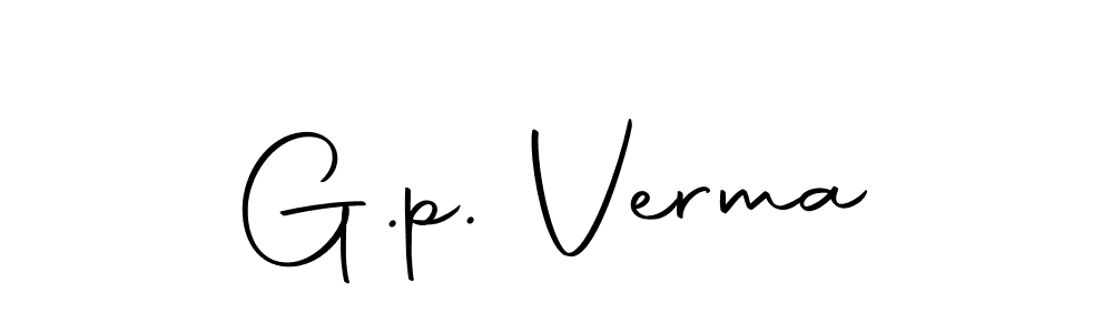 The best way (Autography-DOLnW) to make a short signature is to pick only two or three words in your name. The name G.p. Verma include a total of six letters. For converting this name. G.p. Verma signature style 10 images and pictures png