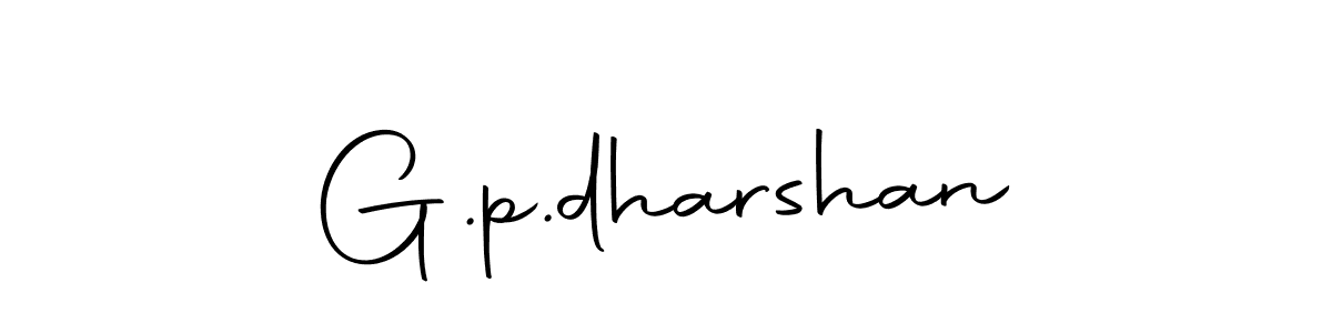 Create a beautiful signature design for name G.p.dharshan. With this signature (Autography-DOLnW) fonts, you can make a handwritten signature for free. G.p.dharshan signature style 10 images and pictures png