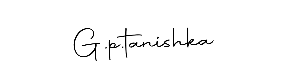 You should practise on your own different ways (Autography-DOLnW) to write your name (G.p.tanishka) in signature. don't let someone else do it for you. G.p.tanishka signature style 10 images and pictures png