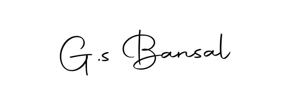 Design your own signature with our free online signature maker. With this signature software, you can create a handwritten (Autography-DOLnW) signature for name G.s Bansal. G.s Bansal signature style 10 images and pictures png