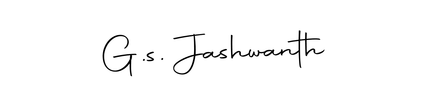 Design your own signature with our free online signature maker. With this signature software, you can create a handwritten (Autography-DOLnW) signature for name G.s. Jashwanth. G.s. Jashwanth signature style 10 images and pictures png