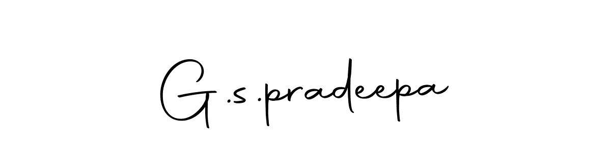 Use a signature maker to create a handwritten signature online. With this signature software, you can design (Autography-DOLnW) your own signature for name G.s.pradeepa. G.s.pradeepa signature style 10 images and pictures png