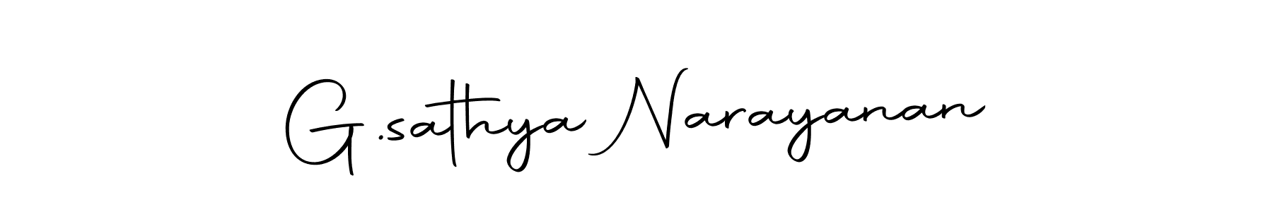 Use a signature maker to create a handwritten signature online. With this signature software, you can design (Autography-DOLnW) your own signature for name G.sathya Narayanan. G.sathya Narayanan signature style 10 images and pictures png