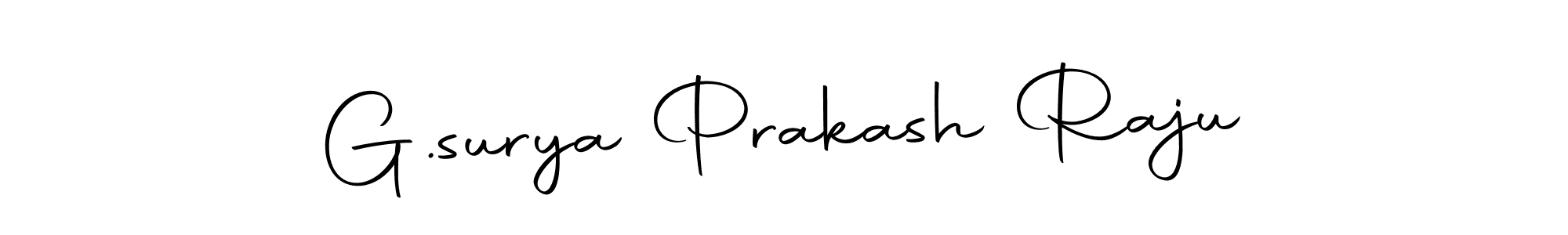 Design your own signature with our free online signature maker. With this signature software, you can create a handwritten (Autography-DOLnW) signature for name G.surya Prakash Raju. G.surya Prakash Raju signature style 10 images and pictures png