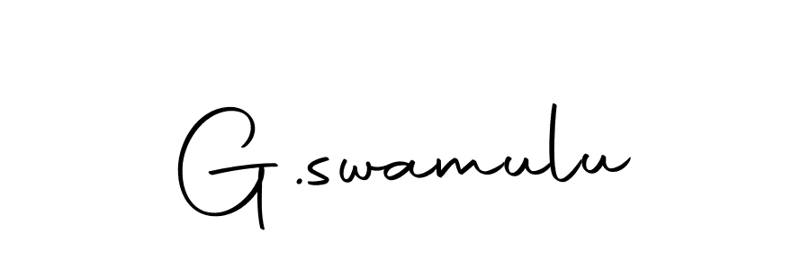 Use a signature maker to create a handwritten signature online. With this signature software, you can design (Autography-DOLnW) your own signature for name G.swamulu. G.swamulu signature style 10 images and pictures png