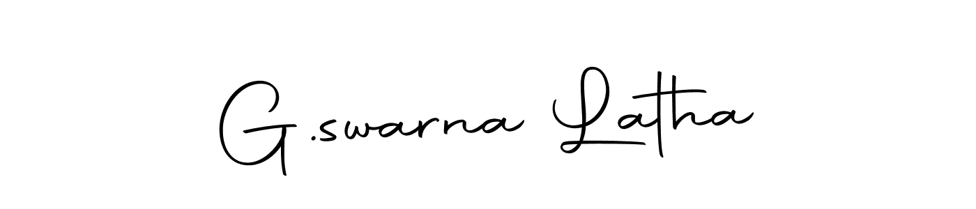 How to make G.swarna Latha name signature. Use Autography-DOLnW style for creating short signs online. This is the latest handwritten sign. G.swarna Latha signature style 10 images and pictures png