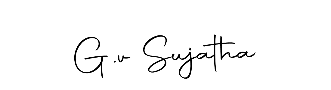 Design your own signature with our free online signature maker. With this signature software, you can create a handwritten (Autography-DOLnW) signature for name G.v Sujatha. G.v Sujatha signature style 10 images and pictures png