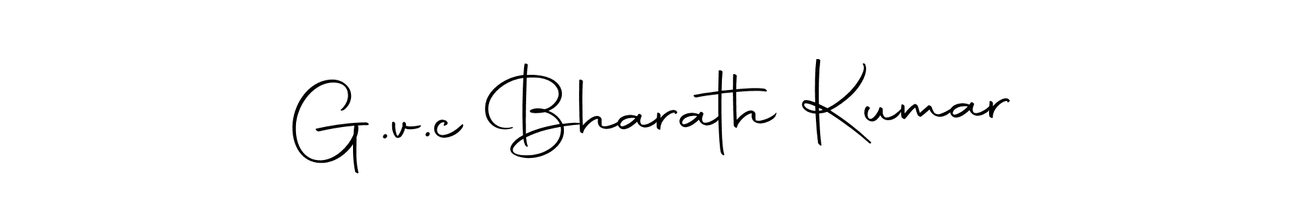 How to make G.v.c Bharath Kumar name signature. Use Autography-DOLnW style for creating short signs online. This is the latest handwritten sign. G.v.c Bharath Kumar signature style 10 images and pictures png