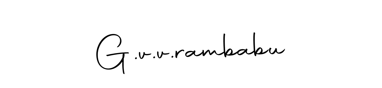 The best way (Autography-DOLnW) to make a short signature is to pick only two or three words in your name. The name G.v.v.rambabu include a total of six letters. For converting this name. G.v.v.rambabu signature style 10 images and pictures png