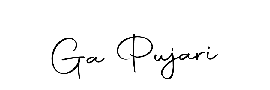 You should practise on your own different ways (Autography-DOLnW) to write your name (Ga Pujari) in signature. don't let someone else do it for you. Ga Pujari signature style 10 images and pictures png