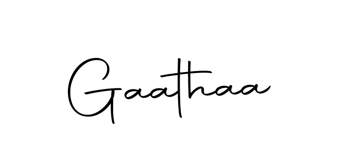 Make a beautiful signature design for name Gaathaa. With this signature (Autography-DOLnW) style, you can create a handwritten signature for free. Gaathaa signature style 10 images and pictures png