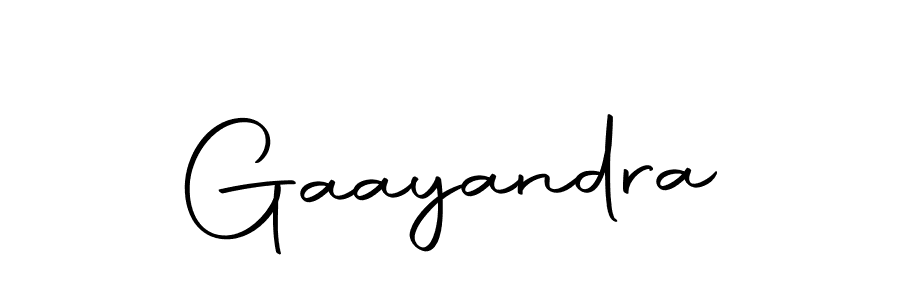 Design your own signature with our free online signature maker. With this signature software, you can create a handwritten (Autography-DOLnW) signature for name Gaayandra. Gaayandra signature style 10 images and pictures png