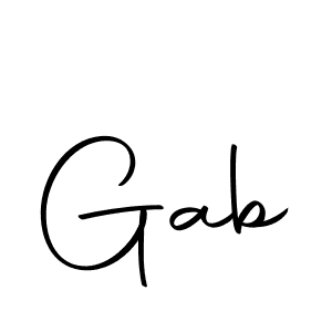 How to make Gab name signature. Use Autography-DOLnW style for creating short signs online. This is the latest handwritten sign. Gab signature style 10 images and pictures png