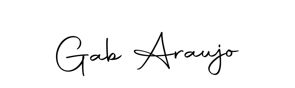 You can use this online signature creator to create a handwritten signature for the name Gab Araujo. This is the best online autograph maker. Gab Araujo signature style 10 images and pictures png
