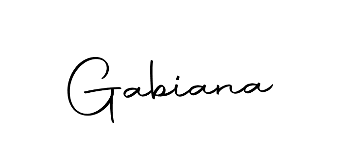Create a beautiful signature design for name Gabiana. With this signature (Autography-DOLnW) fonts, you can make a handwritten signature for free. Gabiana signature style 10 images and pictures png