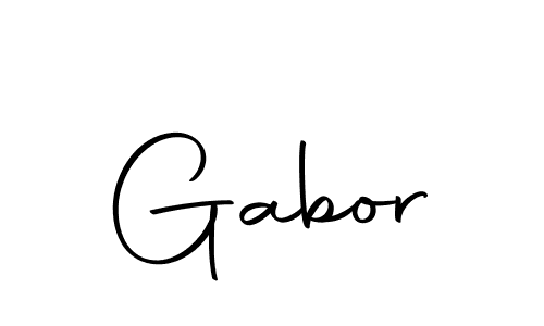 Use a signature maker to create a handwritten signature online. With this signature software, you can design (Autography-DOLnW) your own signature for name Gabor. Gabor signature style 10 images and pictures png