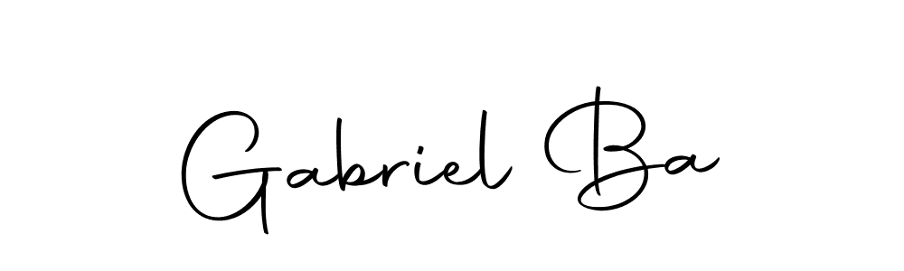 Design your own signature with our free online signature maker. With this signature software, you can create a handwritten (Autography-DOLnW) signature for name Gabriel Ba. Gabriel Ba signature style 10 images and pictures png