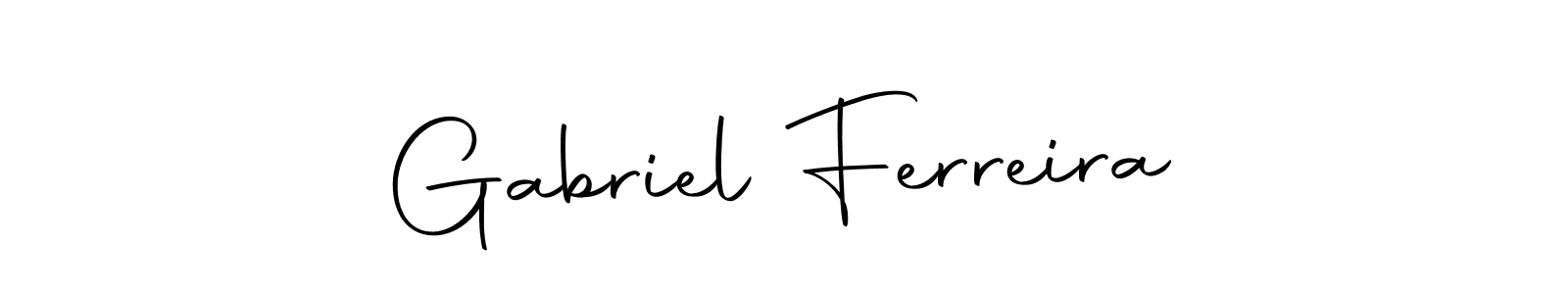 Design your own signature with our free online signature maker. With this signature software, you can create a handwritten (Autography-DOLnW) signature for name Gabriel Ferreira. Gabriel Ferreira signature style 10 images and pictures png