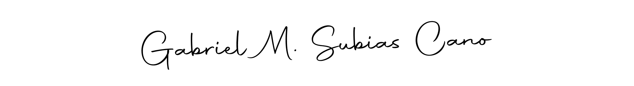 This is the best signature style for the Gabriel M. Subias Cano name. Also you like these signature font (Autography-DOLnW). Mix name signature. Gabriel M. Subias Cano signature style 10 images and pictures png