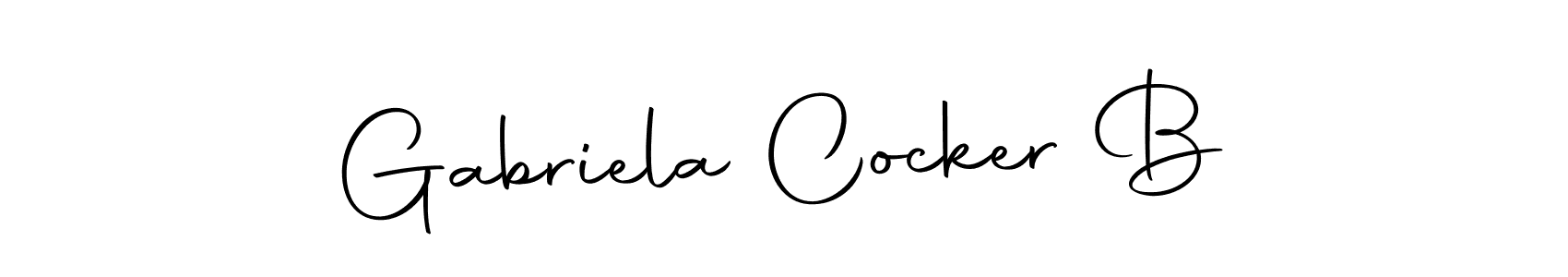 This is the best signature style for the Gabriela Cocker B name. Also you like these signature font (Autography-DOLnW). Mix name signature. Gabriela Cocker B signature style 10 images and pictures png