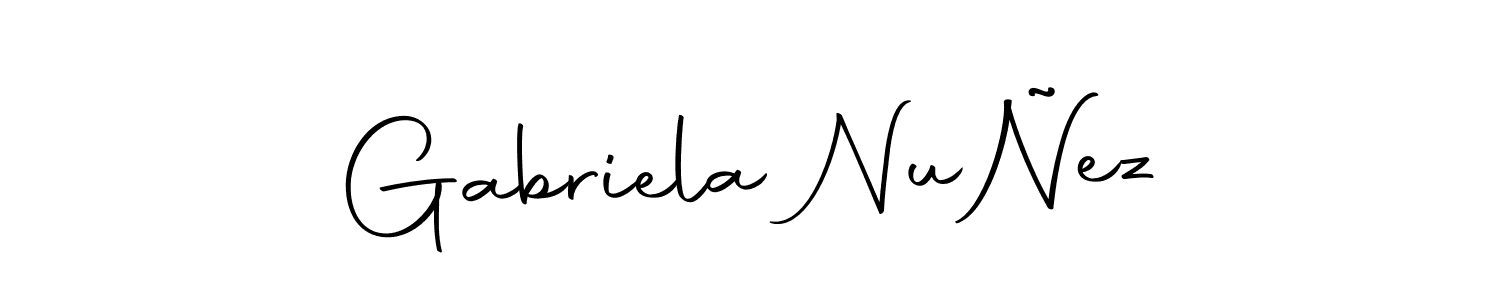 Make a short Gabriela NuÑez signature style. Manage your documents anywhere anytime using Autography-DOLnW. Create and add eSignatures, submit forms, share and send files easily. Gabriela NuÑez signature style 10 images and pictures png