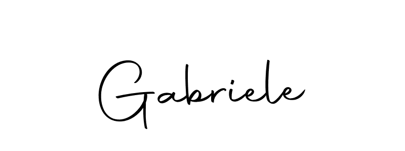 Design your own signature with our free online signature maker. With this signature software, you can create a handwritten (Autography-DOLnW) signature for name Gabriele. Gabriele signature style 10 images and pictures png