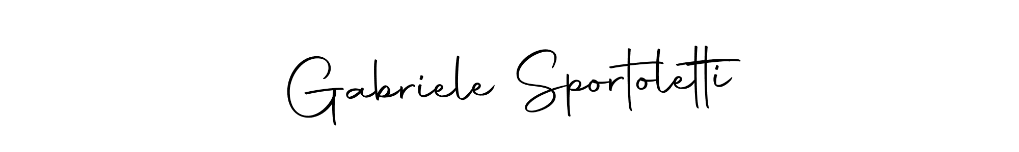 Create a beautiful signature design for name Gabriele Sportoletti. With this signature (Autography-DOLnW) fonts, you can make a handwritten signature for free. Gabriele Sportoletti signature style 10 images and pictures png