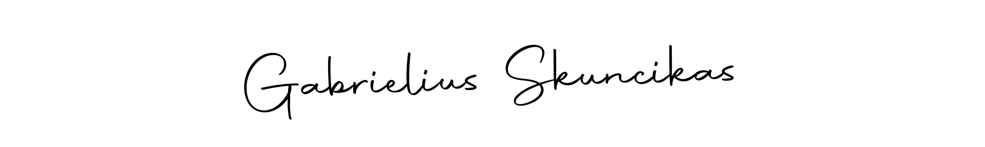 Make a short Gabrielius Skuncikas signature style. Manage your documents anywhere anytime using Autography-DOLnW. Create and add eSignatures, submit forms, share and send files easily. Gabrielius Skuncikas signature style 10 images and pictures png