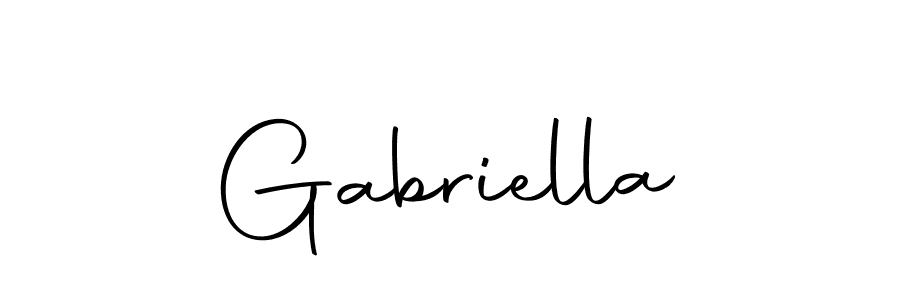 Design your own signature with our free online signature maker. With this signature software, you can create a handwritten (Autography-DOLnW) signature for name Gabriella. Gabriella signature style 10 images and pictures png